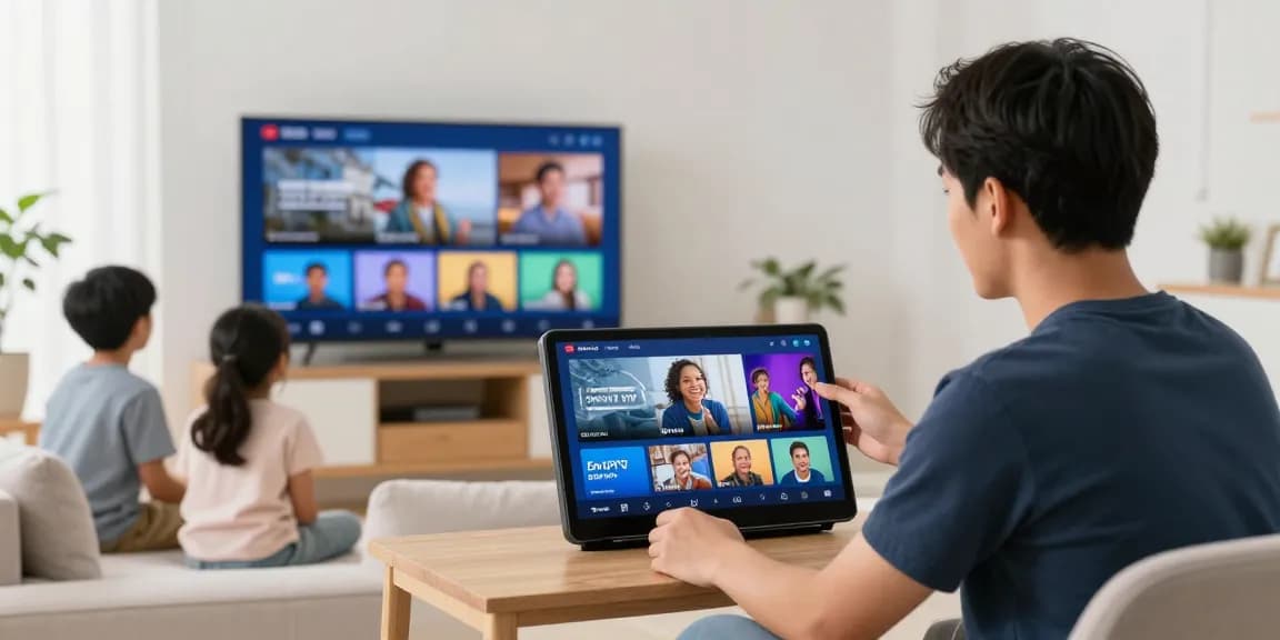 IPTV Service demonstration by a nearby business, showcasing trusted providers and community service.