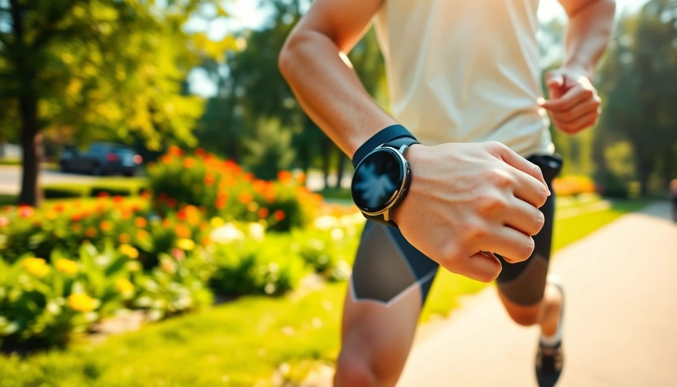 Track the performance of Coros smartwatch on an athlete during an outdoor run.