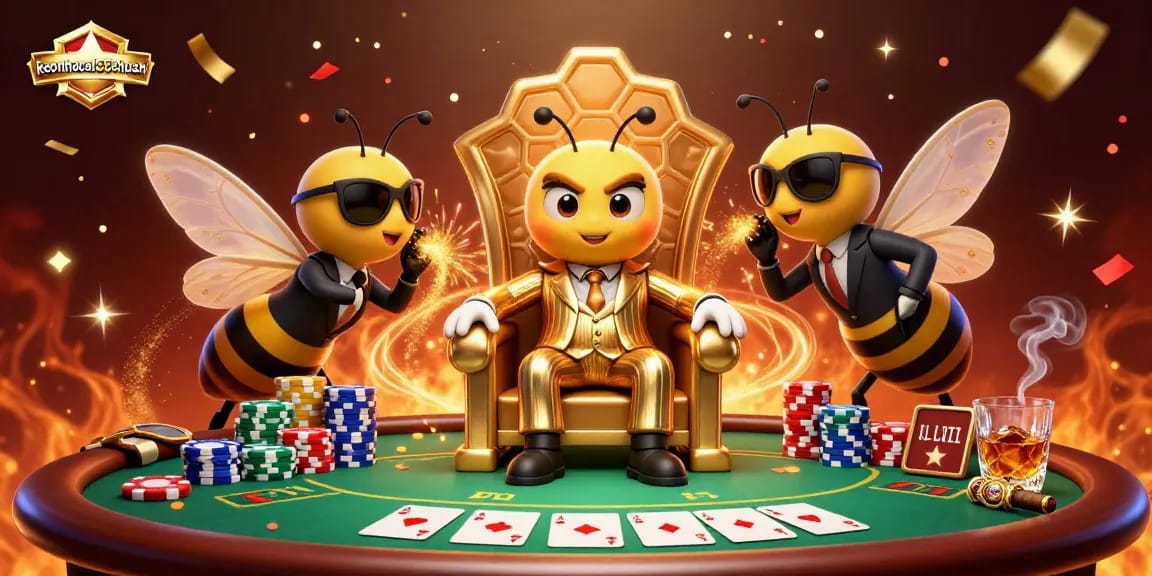 Experience thrilling poker action with keonhacai55chuan's stakes in a vibrant 3D casino scene.