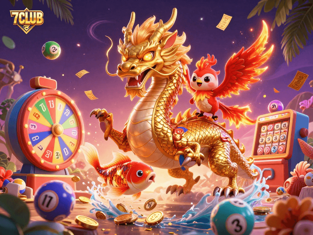 Win big with 7CLUB's exciting gaming world filled with colorful games and vibrant prizes.