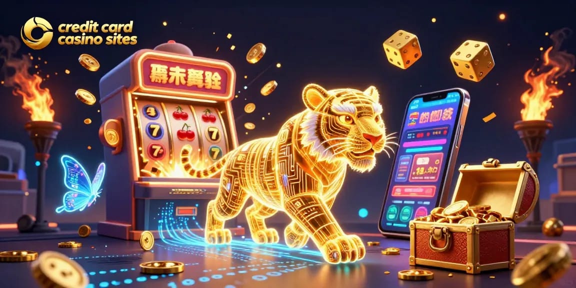 Experience exciting wins at credit card casino sites with thrilling visuals of games and rewards.