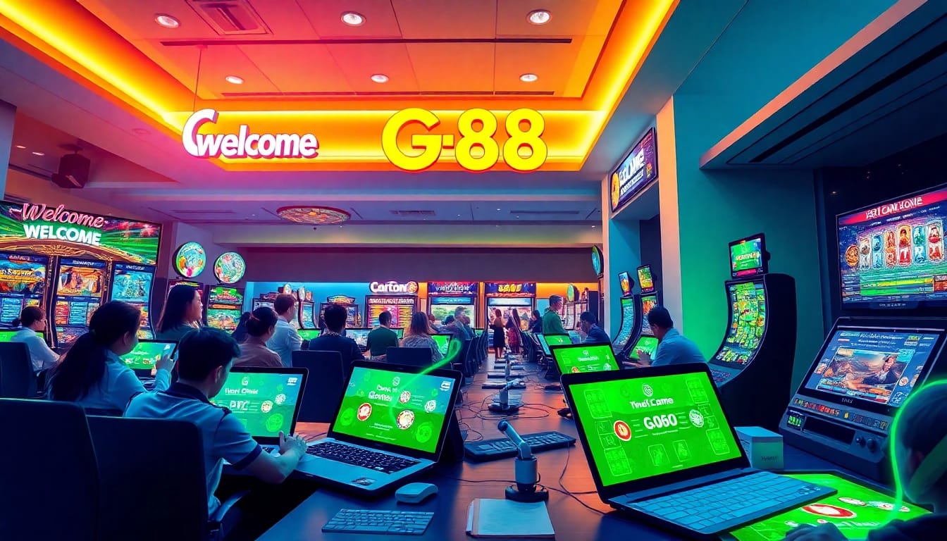 Dynamic online gaming scene featuring G88, showcasing various game options for players.