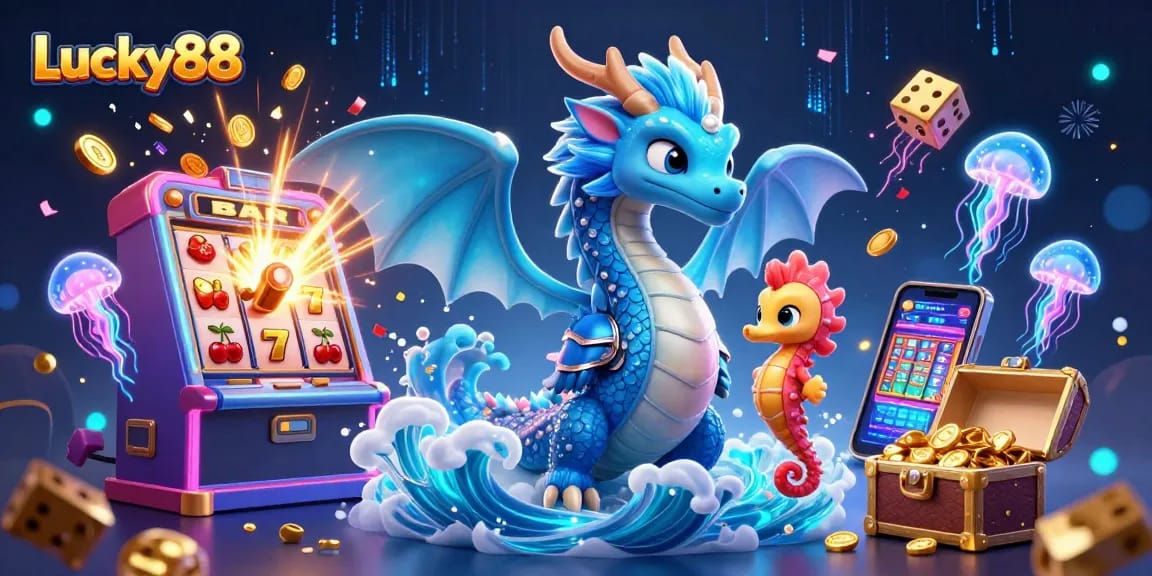 Experience thrilling gameplay in Lucky88 with vibrant visuals featuring dynamic characters and winning symbols.