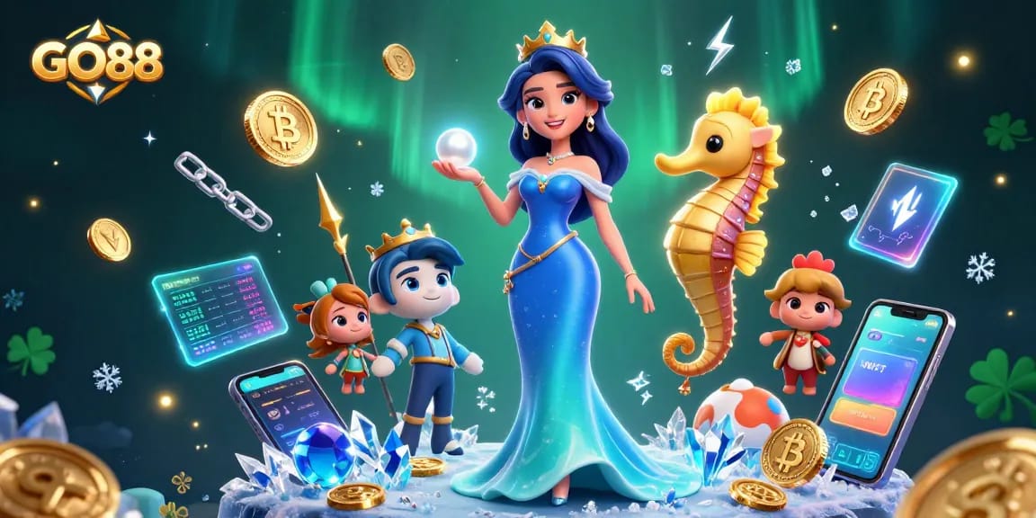 Experience the thrill of GO88 with immersive casino scenes and dazzling gaming elements.