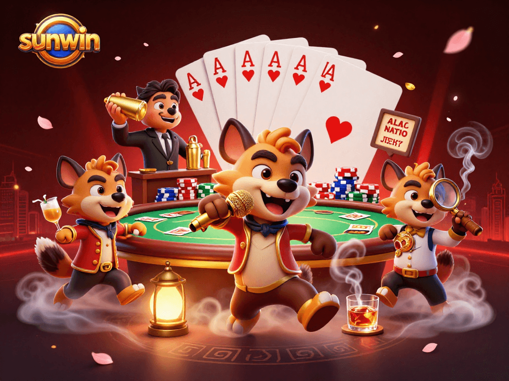 Experience the thrill at sunwin's vibrant casino club featuring hyenas in action.