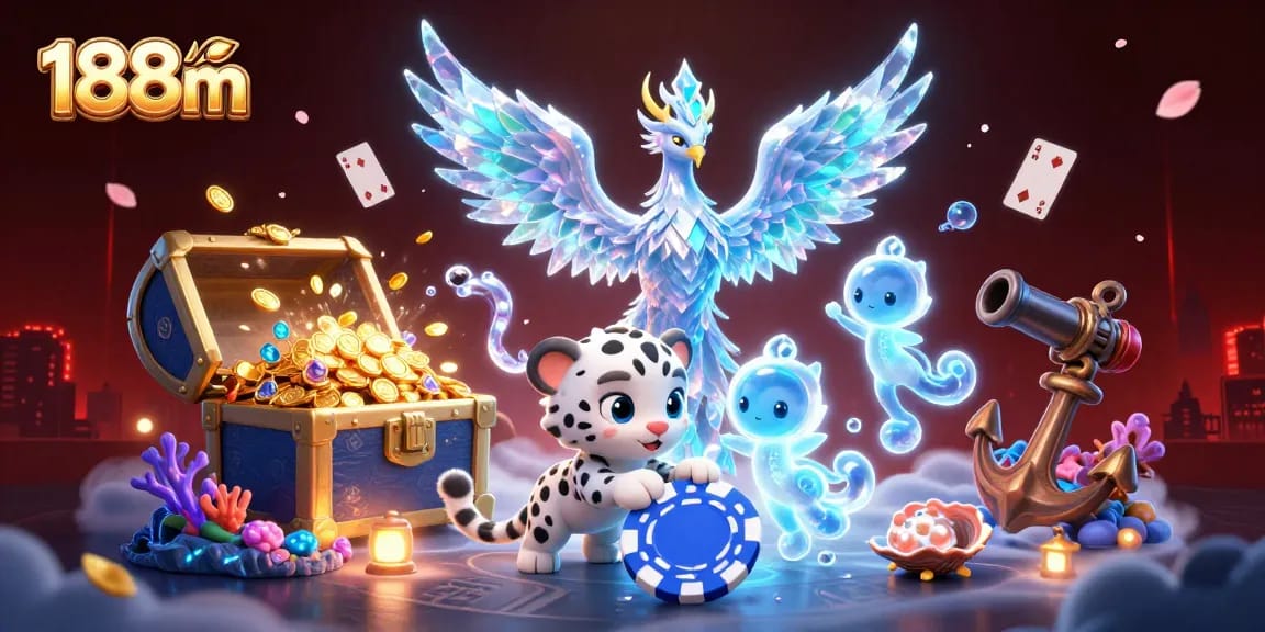 Spin your luck at 188m with a dazzling ice-themed casino adventure featuring phoenix and treasure!