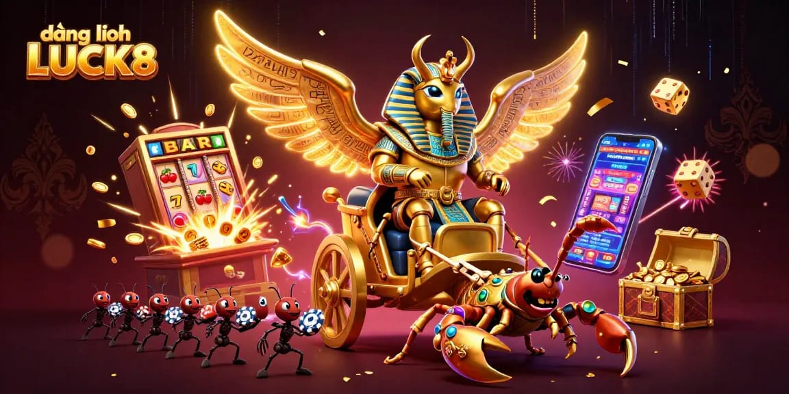 Engage in exciting gameplay with đăng nhập LUCK8, featuring vivid 3D casino characters and elements.