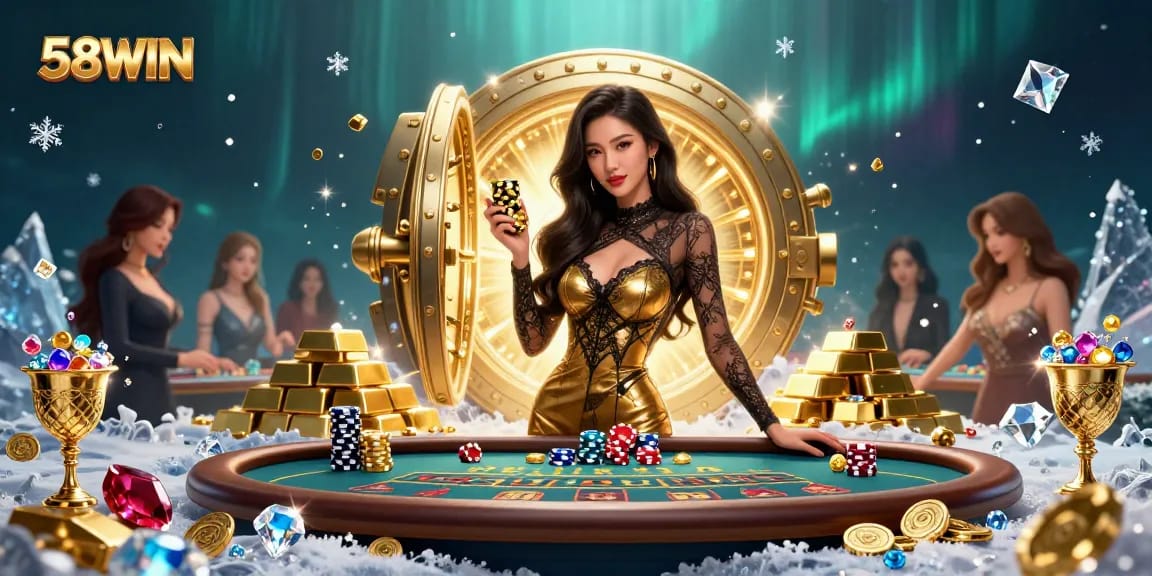 Win big at 58WIN's exclusive baccarat table featuring high-stakes gameplay.