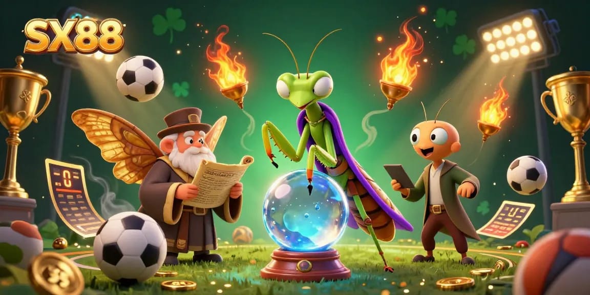 SX88 invites players to win big with exciting casino action featuring a dynamic illustration of games and fortune tellers.