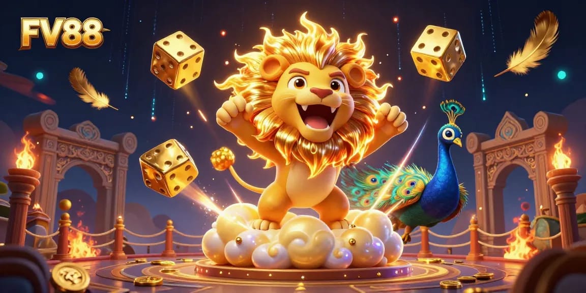 Experience thrilling wins at FV88 with vibrant 3D casino elements and charismatic characters.