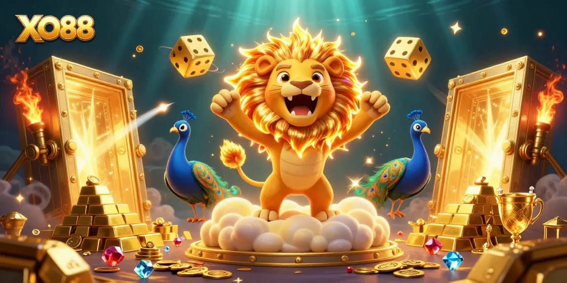 Experience the thrill of XO88 with vibrant casino elements and dynamic gaming action.