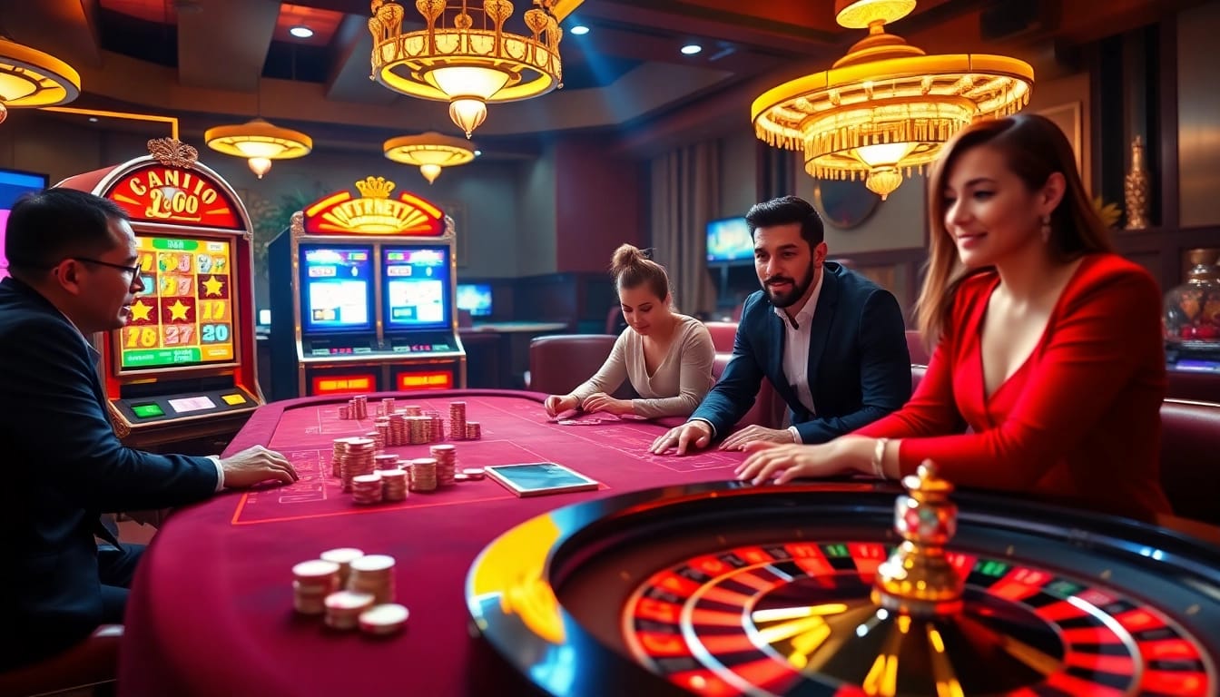 Experience the excitement at casino lc88 with vibrant poker tables and engaging slot machines.