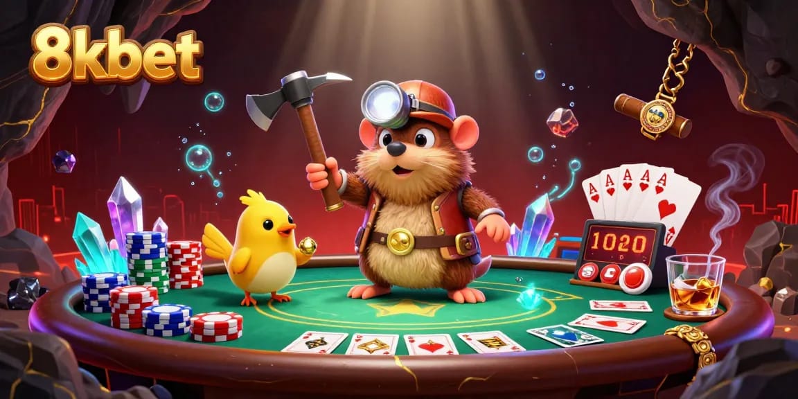 Experience the dynamic world of 8xbet with treasure hunting and vibrant casino elements.