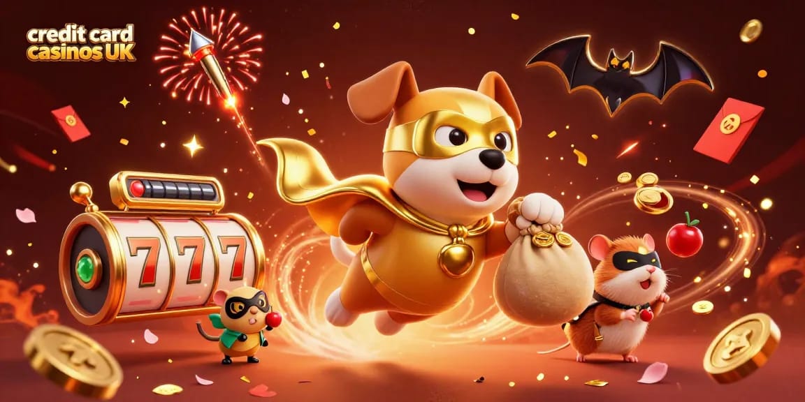 Experience the excitement of credit card casinos UK with vibrant 3D characters and animated game elements.
