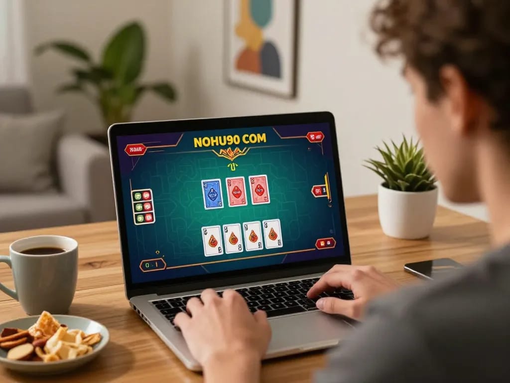 Engaging online gambling experience at NOHU90 COM with vibrant gameplay on screen
