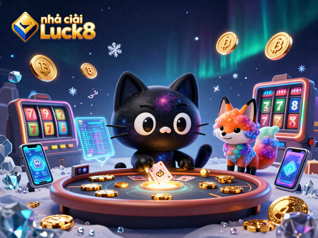 nhà cái Luck8 engages players with its cosmic casino featuring unique characters and crypto elements.