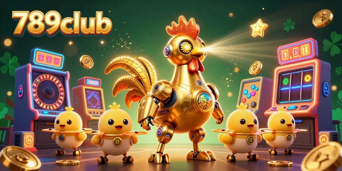 Experience thrilling games at 789club with this vibrant casino scene featuring dynamic characters and a gold aesthetic.