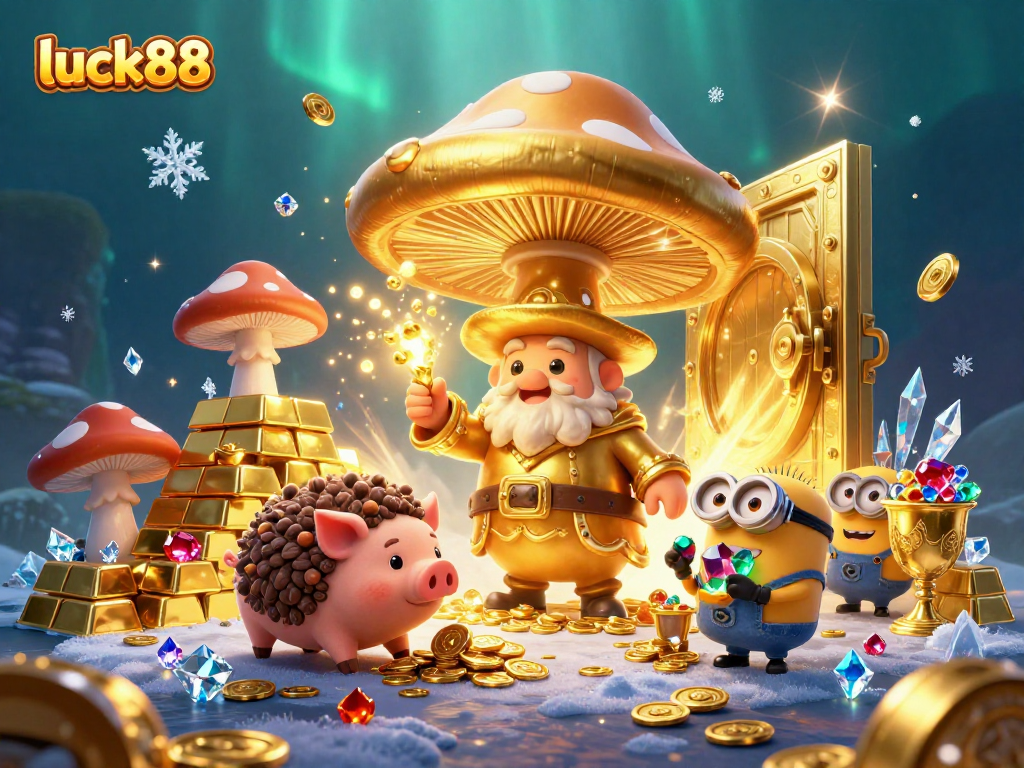 Join the luck88 online casino adventure with golden treasures and whimsical characters.