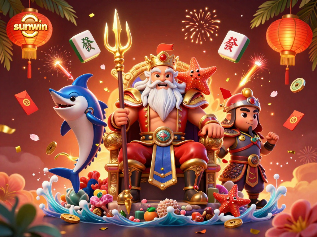 Experience exciting gameplay at sunwin with engaging 3D casino characters and vibrant design.