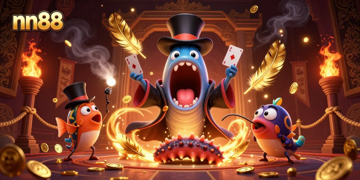 Experience thrilling games at nn88 with an engaging 3D deep-sea magic act featuring enchanting characters.