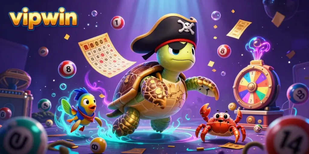 Engage with vipwin's exciting casino adventures featuring colorful characters and lottery action.