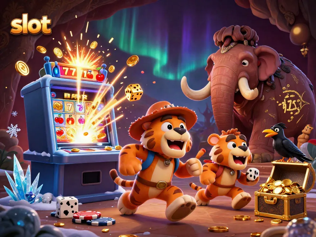 Memenangkan slot jackpot dengan keuntungan tinggi di kasino online, memperlihatkan mesin slot yang berfungsi.