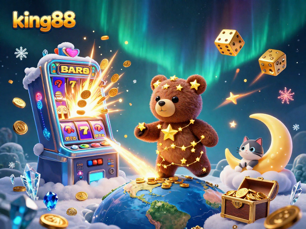 Experience king88's thrilling casino adventure with vibrant 3D characters and jackpot action.