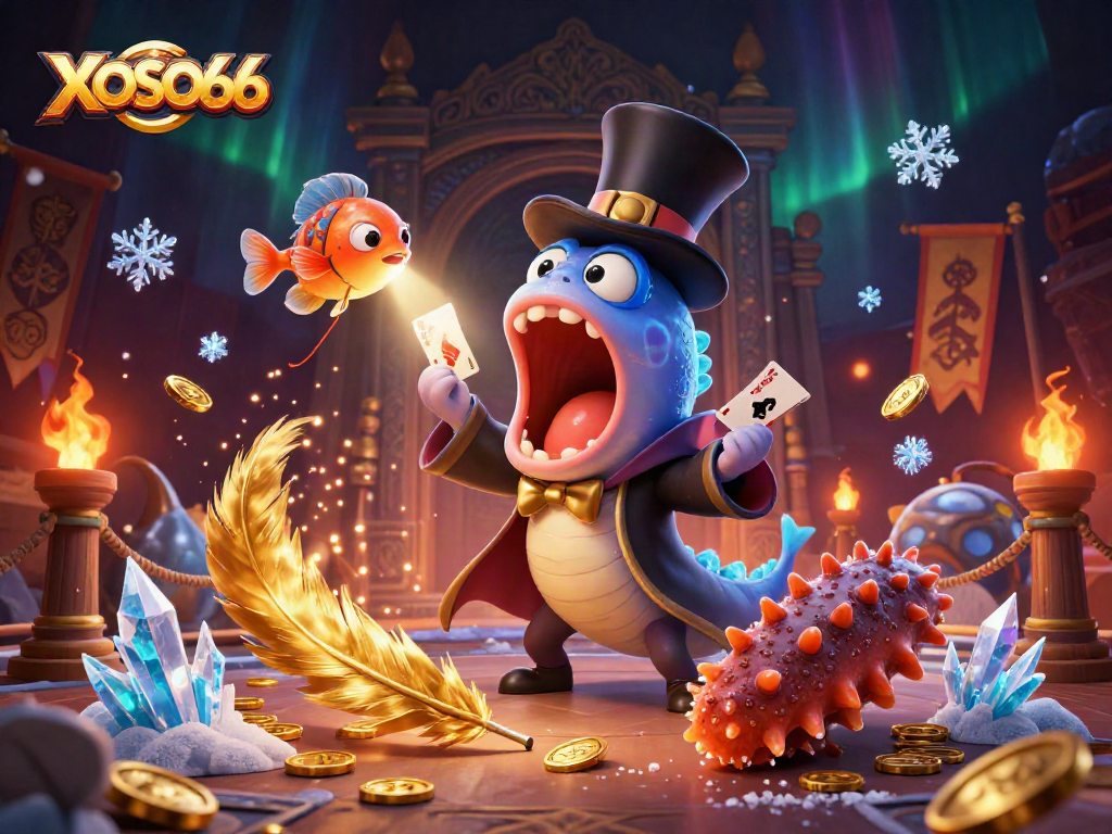 XOSO66 captivates with magical card tricks in an enchanting underwater casino environment