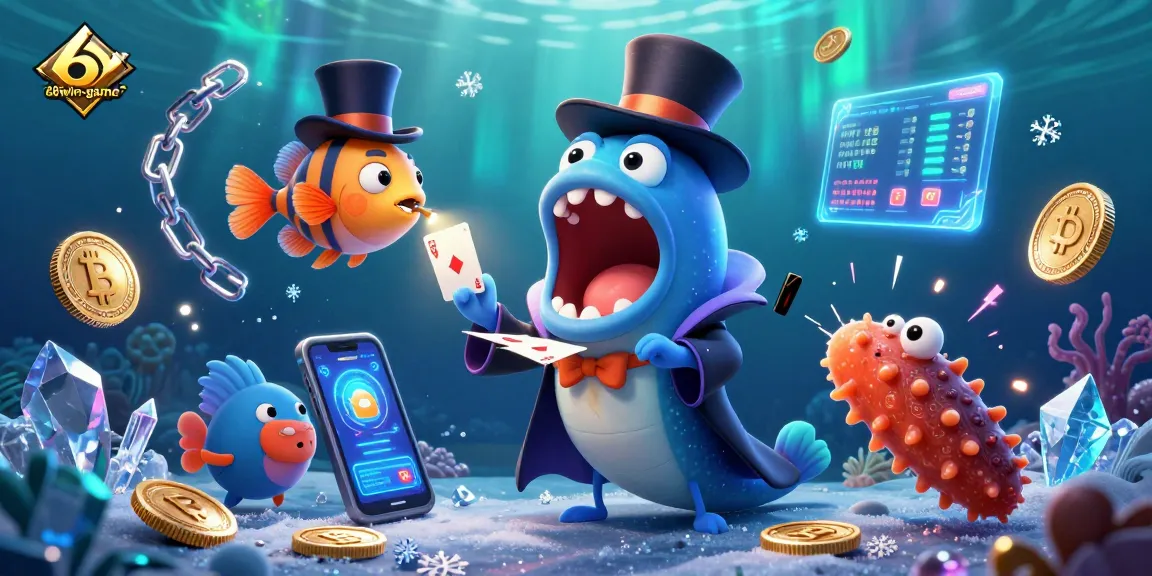 Experience the thrill of gambling with the lively 68win-game deep-sea illustration featuring a magical performance.