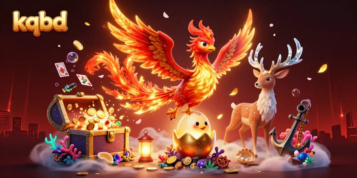 Engaging kqbd betting scene with a phoenix and treasure elements creating an immersive gambling experience.