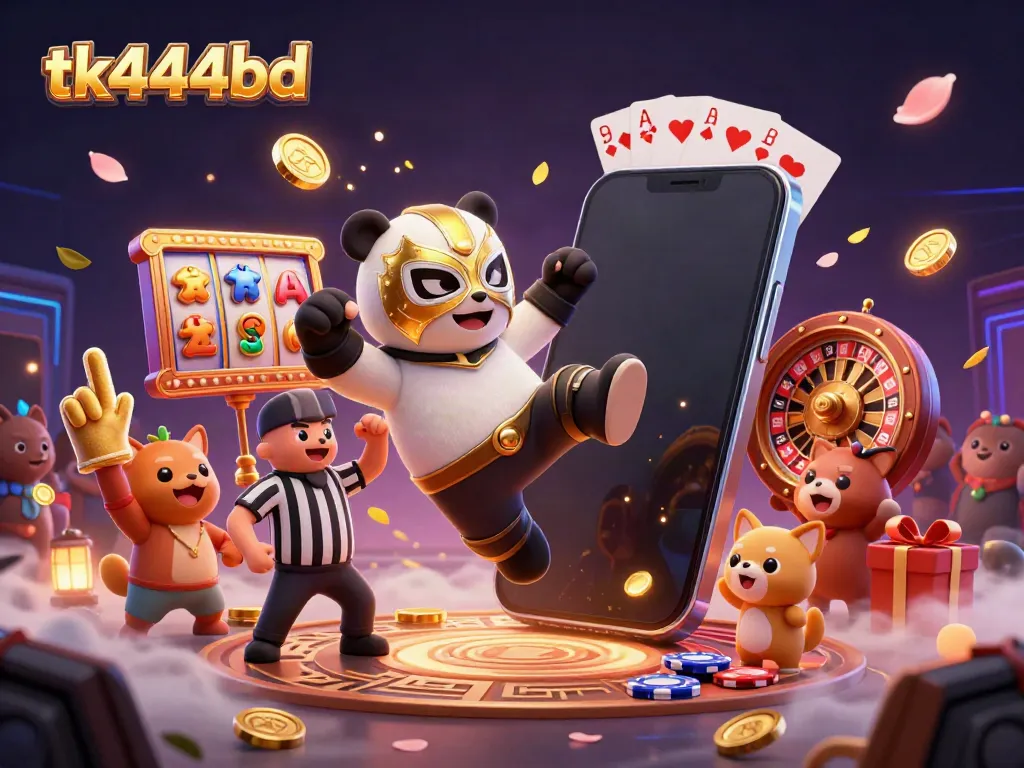 Experience thrilling gaming action at tk444bd with vibrant, engaging casino illustrations.