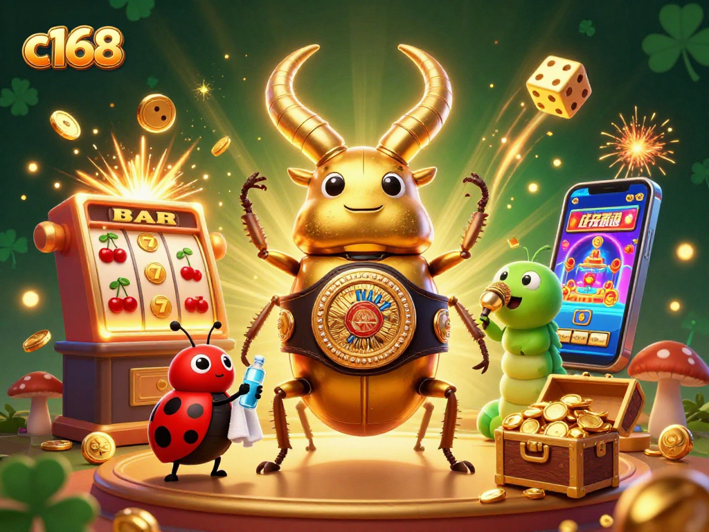 Experience the thrill of c168's vibrant casino scene with exhilarating game elements and dynamic characters.