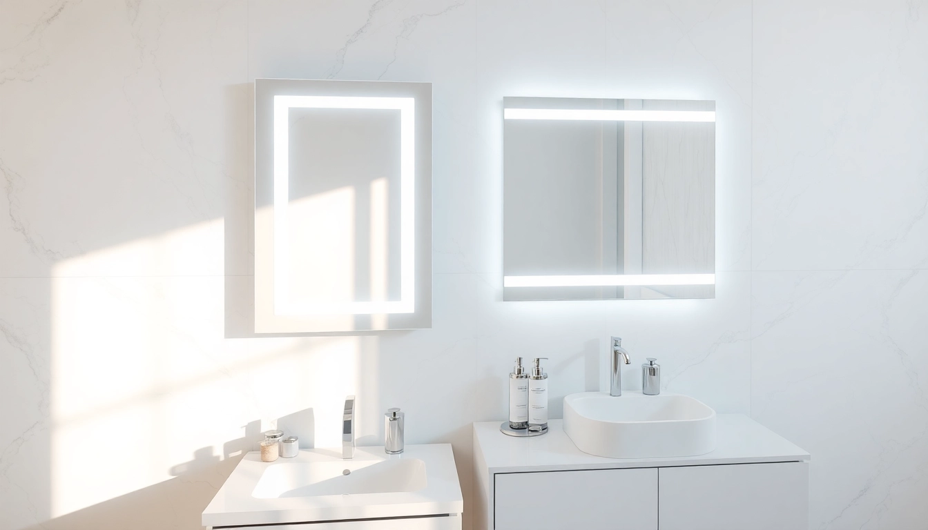 Transform your space with this elegant led mirror bathroom showcasing modern design and bright illumination.