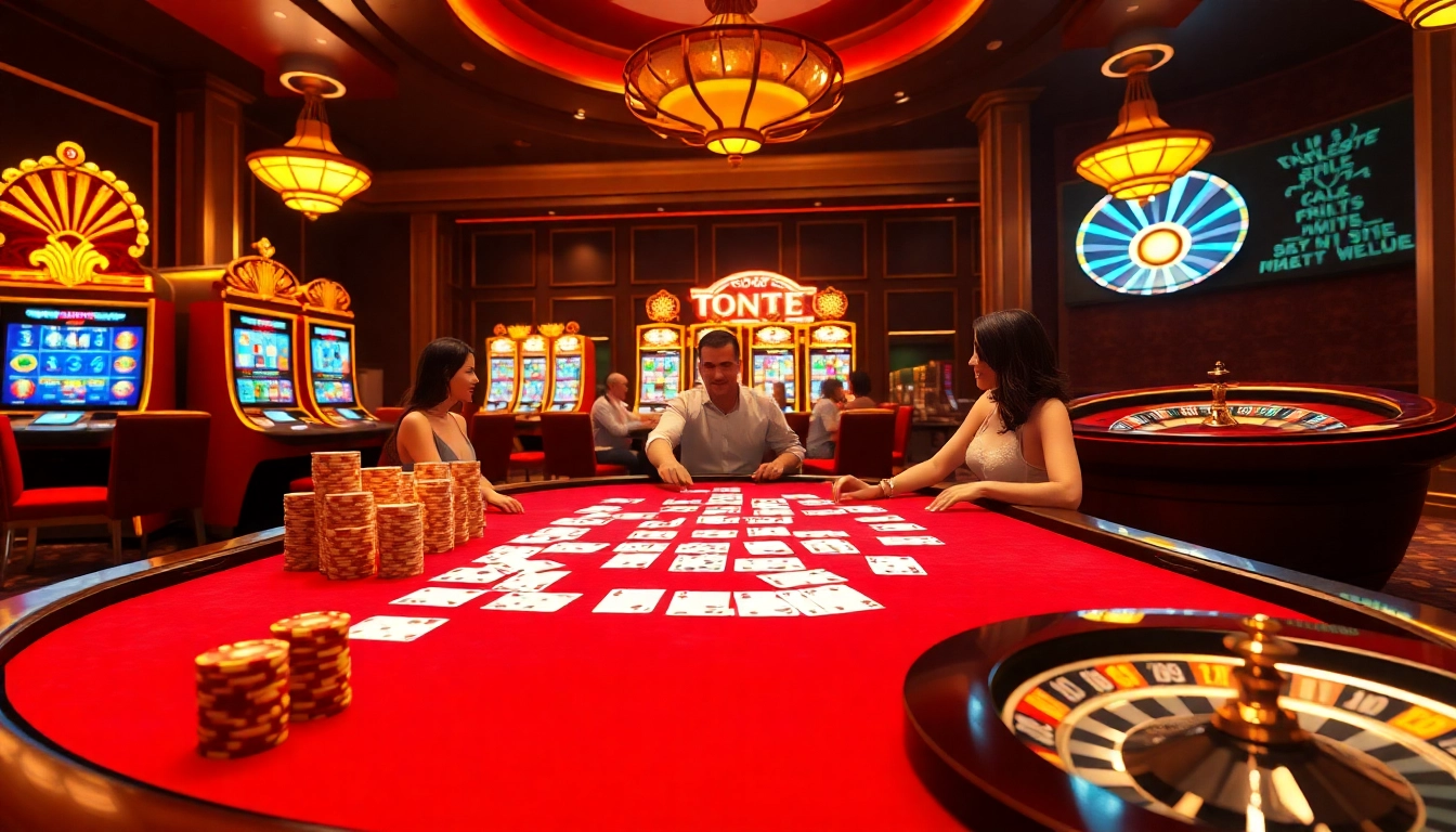 Experience the excitement of XX88 casino with vibrant poker tables and spinning roulette wheels.