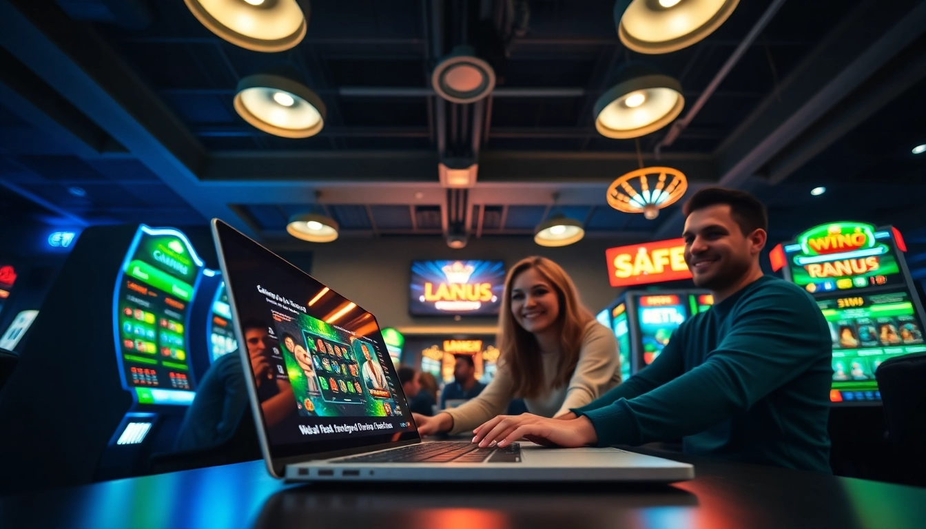 Interactive and engaging online gambling scene representing stimmgewitter.org with users enjoying their experience.