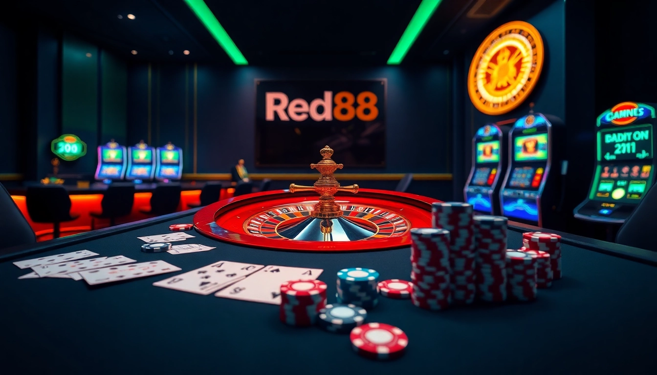 Experience the thrill of online gambling at https://red88.br.com/ with vibrant casino tables and exciting gameplay.