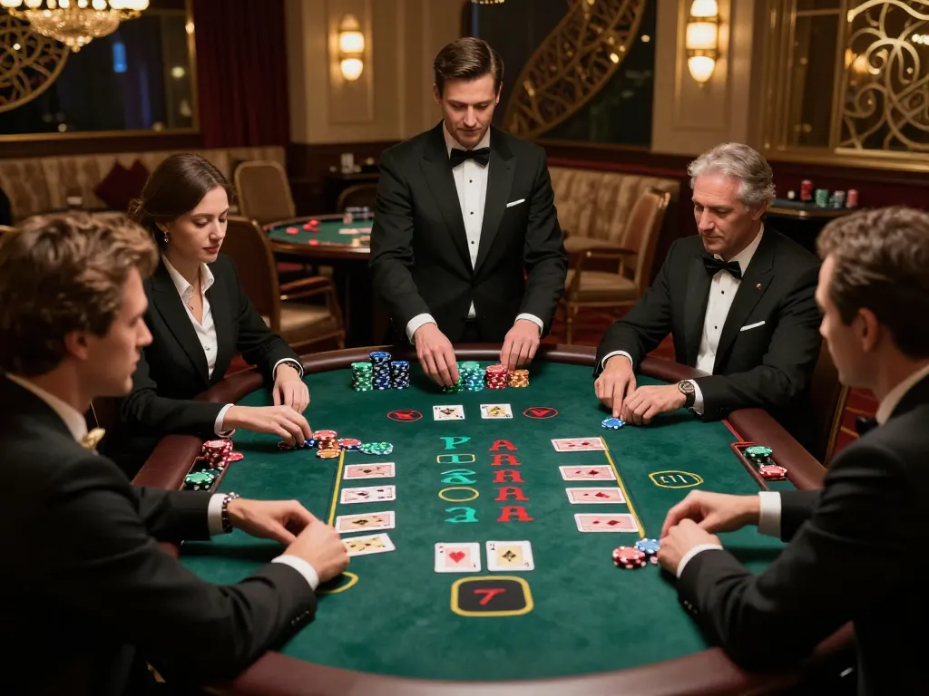 Nohu players strategically placing bets at an upscale blackjack table in a luxurious casino setting