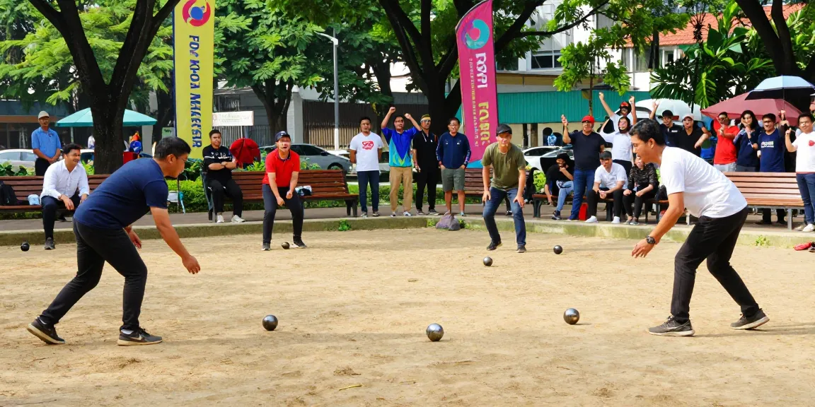 Petanque players at FOPI Kota Makassar enjoying an outdoor match on fopikotamakassar.org