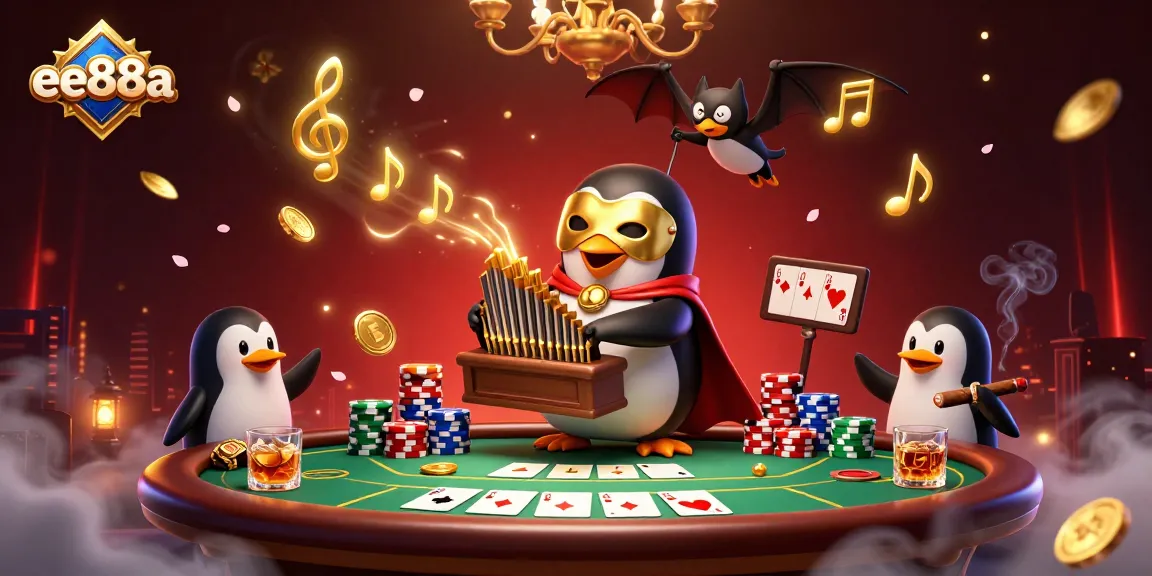 Experience thrilling gameplay at ee88a with dynamic casino elements in an immersive 3D illustration.