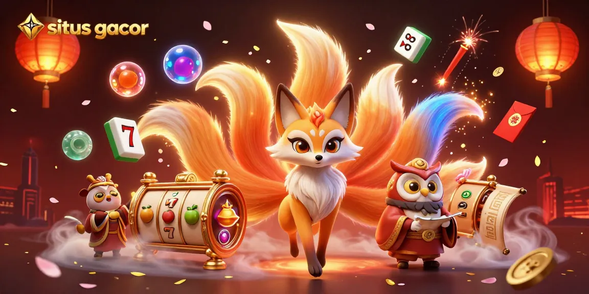 Experience situs gacor with vibrant slot reels and dynamic spirit elements in a colorful casino scene.