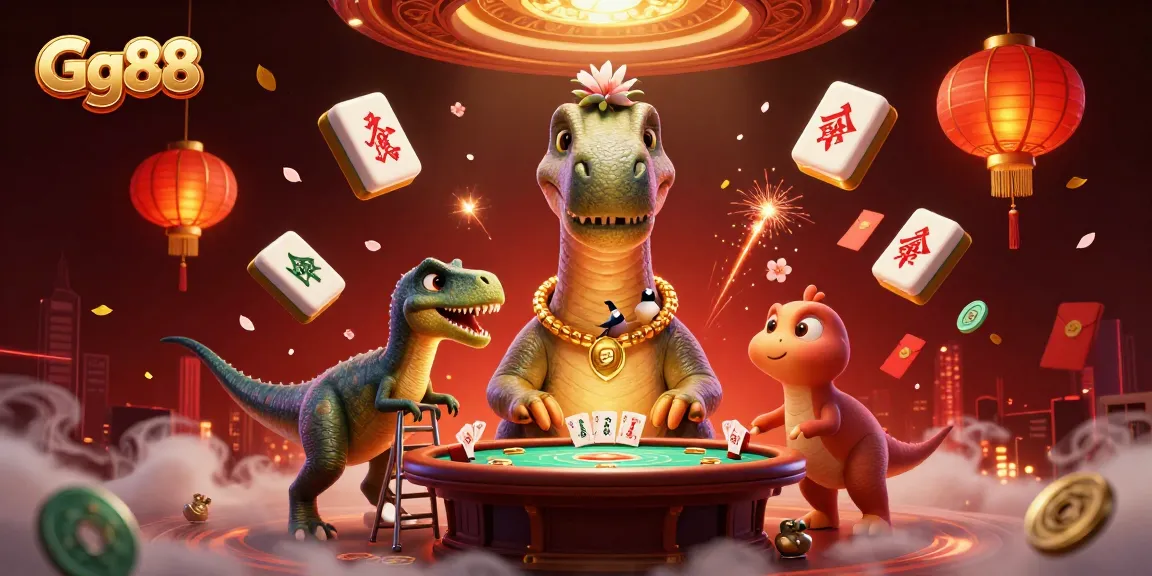 Experience the excitement of Gg88 with a vibrant, dynamic casino scene featuring animated characters.