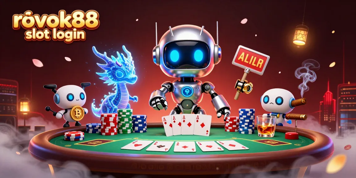 Engage with rokok88 slot login for an immersive cyberpunk poker experience full of vibrant elements.