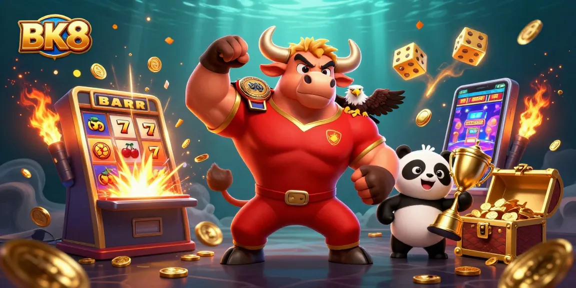 Experience exciting gameplay with BK8, featuring vibrant casino elements and characters, capturing the thrill of betting.