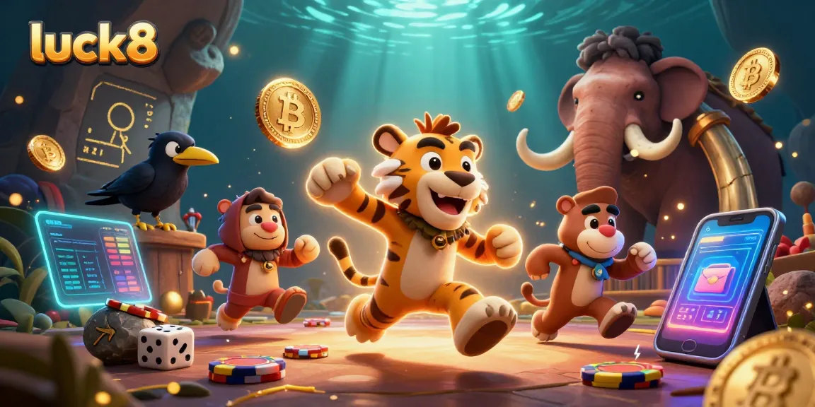 Engage with luck8's exciting prehistoric casino experience featuring vibrant crypto elements.