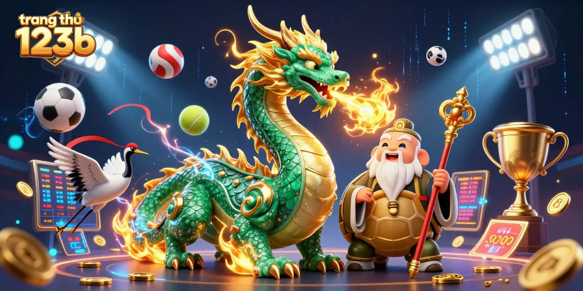 Experience the vibrant essence of trang chủ 123b as the emerald dragon breathes fire, bringing luck and excitement in this digital gambling scene.