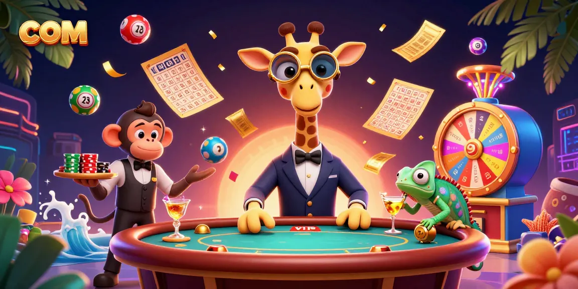 Experience exciting gaming at com with a high-roller giraffe, a monkey valet, and a chameleon bartender.
