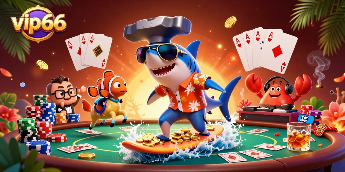 Experience thrilling gameplay at vip66 with a vibrant 3D illustration featuring exciting casino elements.